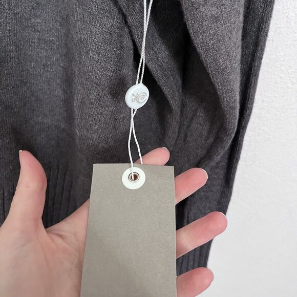 NWT Evolution By Cyrus Womens 2x Sweater Mock Neck Grey Soft Stretch Ribbed - Picture 8 of 9